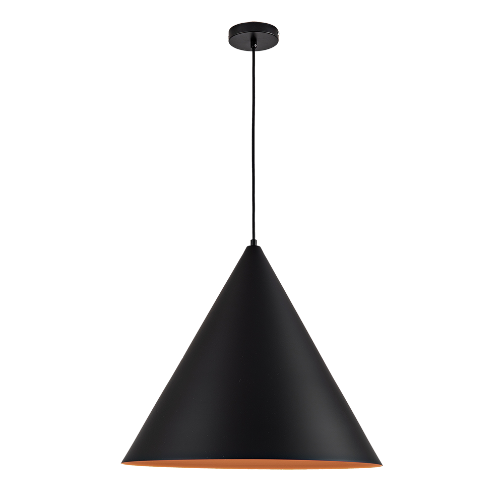 COLGANTE 1xE27 46x40cm NEGRO INTERIOR CHOCO